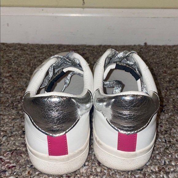 Womens Vintage Havana Lucy Star Lace Up White Pebble/Grey Sneakers - Picture 4 of 10